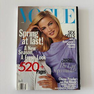 Vogue magazine March 1999 - Carolyn Murphy